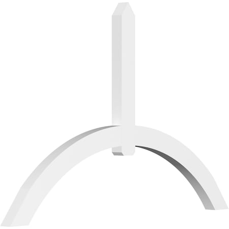 Ekena Millwork Archdale Architectural Grade PVC Gable Bracket, 96"W x 64"H x 4"D x 6"F, 16/12 Pitch GBP096X64X0406ARC00